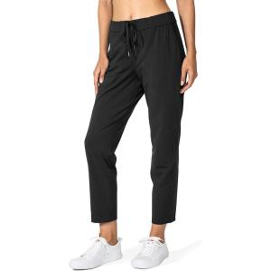 imageG Gradual Womens Pants with Deep Pockets 78 Stretch Ankle Sweatpants for Golf Athletic Lounge Travel WorkBlack