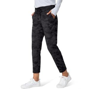 imageG Gradual Womens Pants with Deep Pockets 78 Stretch Ankle Sweatpants for Golf Athletic Lounge Travel WorkBlack Camo