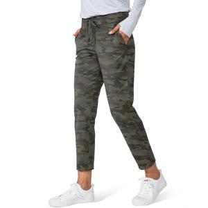 imageG Gradual Womens Pants with Deep Pockets 78 Stretch Ankle Sweatpants for Golf Athletic Lounge Travel WorkGreen Camo