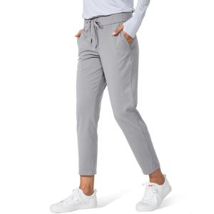 imageG Gradual Womens Pants with Deep Pockets 78 Stretch Ankle Sweatpants for Golf Athletic Lounge Travel WorkLight Grey