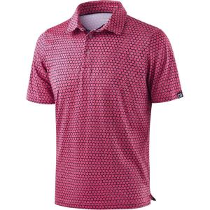 imageMens Golf Shirt Short Sleeve Dry Fit Polo Moisture Wicking Print Collared Golf Shirts for Men Casual LightweightPink Flowers