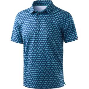 imageMens Golf Shirt Short Sleeve Dry Fit Polo Moisture Wicking Print Collared Golf Shirts for Men Casual LightweightTibetanclover