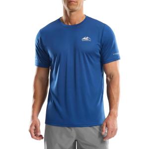 imageMens UPF 50 Sun Protection Dry Fit Workout TShirts Rash Guard Swim Shirts Moisture Wicking Tee for Athletic Beach HikingRoyal Blue