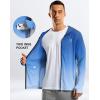 imageG Gradual Mens UPF 50 Sun Protection Hoodie Jacket Lightweight Full Zip Hoodies Long Sleeve Shirts for Men Hiking FishingBlueWhite Gradient