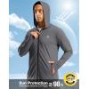 imageG Gradual Mens UPF 50 Sun Protection Hoodie Jacket Lightweight Full Zip Hoodies Long Sleeve Shirts for Men Hiking FishingDark Grey