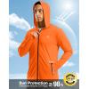 imageG Gradual Mens UPF 50 Sun Protection Hoodie Jacket Lightweight Full Zip Hoodies Long Sleeve Shirts for Men Hiking FishingOrange