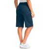 imageG Gradual Womens 12quot Bermuda Long Shorts with Pockets High Waisted Stretch Knee Length Shorts for Women Summer WalkingBorealis Green