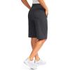 imageG Gradual Womens 12quot Bermuda Long Shorts with Pockets High Waisted Stretch Knee Length Shorts for Women Summer WalkingDark Grey