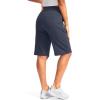 imageG Gradual Womens 12quot Bermuda Long Shorts with Pockets High Waisted Stretch Knee Length Shorts for Women Summer WalkingDusty Blue