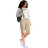 imageG Gradual Womens 12quot Bermuda Long Shorts with Pockets High Waisted Stretch Knee Length Shorts for Women Summer WalkingKhaki