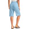 imageG Gradual Womens 12quot Bermuda Long Shorts with Pockets High Waisted Stretch Knee Length Shorts for Women Summer WalkingPure Blue