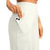 imageG Gradual Womens 12quot Bermuda Long Shorts with Pockets High Waisted Stretch Knee Length Shorts for Women Summer WalkingWhite Apricot