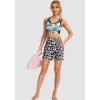 imageG Gradual Womens 5quot High Waisted Swim Board Shorts with Phone Pockets UPF 50 Quick Dry Beach Shorts for Women with LinerBlack Floral