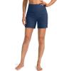 imageG Gradual Womens 5quot High Waisted Swim Board Shorts with Phone Pockets UPF 50 Quick Dry Beach Shorts for Women with LinerBlue
