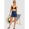 imageG Gradual Womens 5quot High Waisted Swim Board Shorts with Phone Pockets UPF 50 Quick Dry Beach Shorts for Women with LinerBlue