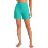 imageG Gradual Womens 5quot High Waisted Swim Board Shorts with Phone Pockets UPF 50 Quick Dry Beach Shorts for Women with LinerCyan