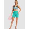 imageG Gradual Womens 5quot High Waisted Swim Board Shorts with Phone Pockets UPF 50 Quick Dry Beach Shorts for Women with LinerCyan