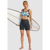 imageG Gradual Womens 5quot High Waisted Swim Board Shorts with Phone Pockets UPF 50 Quick Dry Beach Shorts for Women with LinerDark Grey