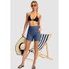 imageG Gradual Womens 5quot High Waisted Swim Board Shorts with Phone Pockets UPF 50 Quick Dry Beach Shorts for Women with LinerDusty Blue