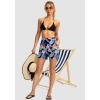 imageG Gradual Womens 5quot High Waisted Swim Board Shorts with Phone Pockets UPF 50 Quick Dry Beach Shorts for Women with LinerNavy Blue Flower