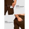 imageG Gradual Womens 6 Pockets High Waist Yoga Pants Stretch Cargo Flare Leggings for Fitness Travel Casual WearFudge Coffee