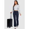imageG Gradual Womens 6 Pockets High Waist Yoga Pants Stretch Cargo Flare Leggings for Fitness Travel Casual WearNavy