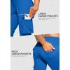 imageG Gradual Womens 6 Pockets High Waist Yoga Pants Stretch Cargo Flare Leggings for Fitness Travel Casual WearRoyal Blue