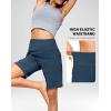 imageG Gradual Womens 9quot Bermuda Long Shorts with Pockets High Waisted Athletic Knee Length Shorts for Women Walking WorkoutBorealis Green
