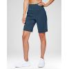 imageG Gradual Womens 9quot Bermuda Long Shorts with Pockets High Waisted Athletic Knee Length Shorts for Women Walking WorkoutBorealis Green