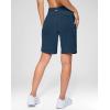 imageG Gradual Womens 9quot Bermuda Long Shorts with Pockets High Waisted Athletic Knee Length Shorts for Women Walking WorkoutBorealis Green