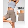 imageG Gradual Womens 9quot Bermuda Long Shorts with Pockets High Waisted Athletic Knee Length Shorts for Women Walking WorkoutDark Khaki