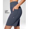 imageG Gradual Womens 9quot Bermuda Long Shorts with Pockets High Waisted Athletic Knee Length Shorts for Women Walking WorkoutDusty Blue