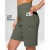 imageG Gradual Womens 9quot Bermuda Long Shorts with Pockets High Waisted Athletic Knee Length Shorts for Women Walking WorkoutGrey Sage