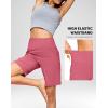 imageG Gradual Womens 9quot Bermuda Long Shorts with Pockets High Waisted Athletic Knee Length Shorts for Women Walking WorkoutVelvet Dust