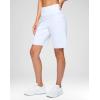 imageG Gradual Womens 9quot Bermuda Long Shorts with Pockets High Waisted Athletic Knee Length Shorts for Women Walking WorkoutWhite