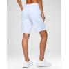 imageG Gradual Womens 9quot Bermuda Long Shorts with Pockets High Waisted Athletic Knee Length Shorts for Women Walking WorkoutWhite