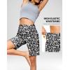 imageG Gradual Womens 9quot Bermuda Long Shorts with Pockets High Waisted Athletic Knee Length Shorts for Women Walking WorkoutWhite Flower
