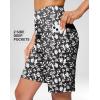 imageG Gradual Womens 9quot Bermuda Long Shorts with Pockets High Waisted Athletic Knee Length Shorts for Women Walking WorkoutWhite Flower