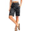 imageG Gradual Womens Bermuda Long Shorts with Pockets 9quot High Waisted Knee Length Shorts for Women Walking Athletic WorkoutGrey Camo