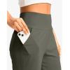 imageG Gradual Womens Bermuda Long Shorts with Pockets 9quot High Waisted Knee Length Shorts for Women Walking Athletic WorkoutGrey Sage