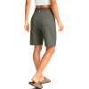 imageG Gradual Womens Bermuda Long Shorts with Pockets 9quot High Waisted Knee Length Shorts for Women Walking Athletic WorkoutGrey Sage