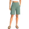 imageG Gradual Womens Bermuda Long Shorts with Pockets 9quot High Waisted Knee Length Shorts for Women Walking Athletic WorkoutJasmine Green