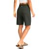 imageG Gradual Womens Bermuda Long Shorts with Pockets 9quot High Waisted Knee Length Shorts for Women Walking Athletic WorkoutOlive