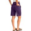 imageG Gradual Womens Bermuda Long Shorts with Pockets 9quot High Waisted Knee Length Shorts for Women Walking Athletic WorkoutPurple