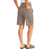 imageG Gradual Womens Bermuda Long Shorts with Pockets 9quot High Waisted Knee Length Shorts for Women Walking Athletic WorkoutTaupe