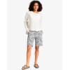 imageG Gradual Womens Bermuda Long Shorts with Pockets 9quot High Waisted Knee Length Shorts for Women Walking Athletic WorkoutWhite Paisley
