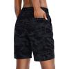 imageG Gradual Womens Bermuda Shorts Jersey Shorts with Deep Pockets 7quot Long Shorts for Women Lounge Walking AthleticBlack Camo