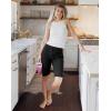 imageG Gradual Womens Bermuda Shorts with Pockets 11quot Knee Length Stretch Comfy Drawstring Long Shorts for Women Summer WalkingBlack