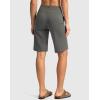 imageG Gradual Womens Bermuda Shorts with Pockets 11quot Knee Length Stretch Comfy Drawstring Long Shorts for Women Summer WalkingCharcoal