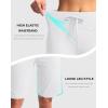 imageG Gradual Womens Bermuda Shorts with Pockets 11quot Knee Length Stretch Comfy Drawstring Long Shorts for Women Summer WalkingCwhite